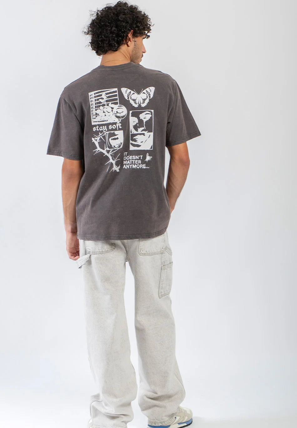 Kaotiko S/S Regular It Doesn't Matter Washed Black