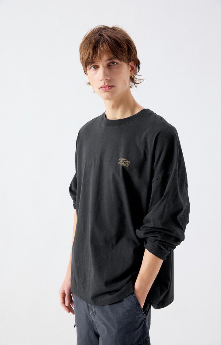 American Vintage Men's Longsleeve T-Shirt Gixy Black
