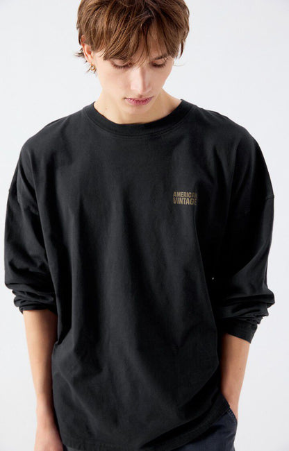 American Vintage Men's Longsleeve T-Shirt Gixy Black