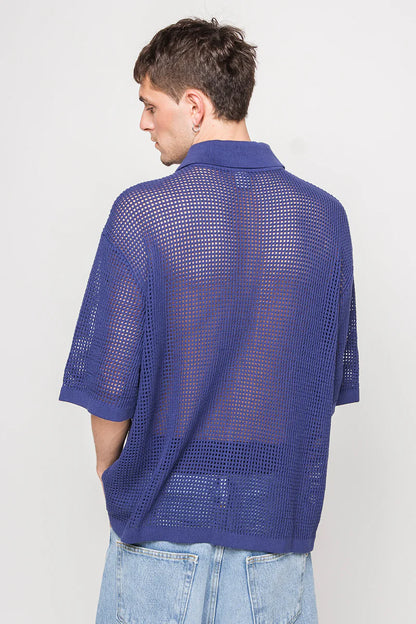 Kaotiko Polo Crochet Water Navy