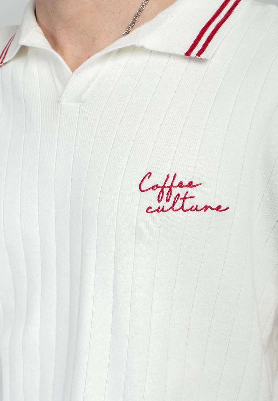 Kaotiko Coffee Culture Knitted Polo T-Shirt