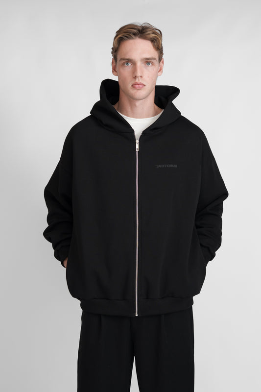 Kiub Zipper Hoodie Black