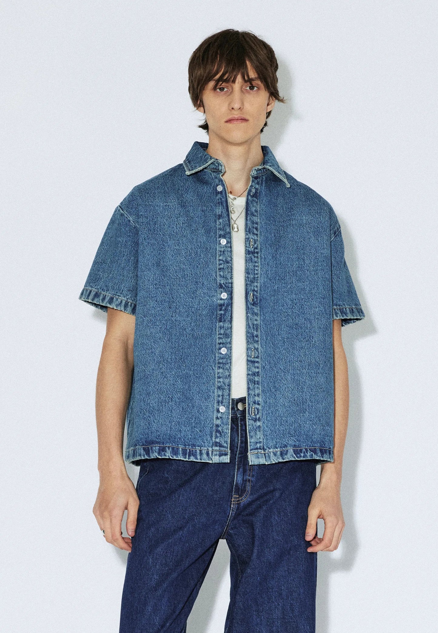 Dr. Denim Kye Shirt Drift Sky Used
