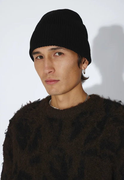 Dr. Denim Mo Beanie Silver Black