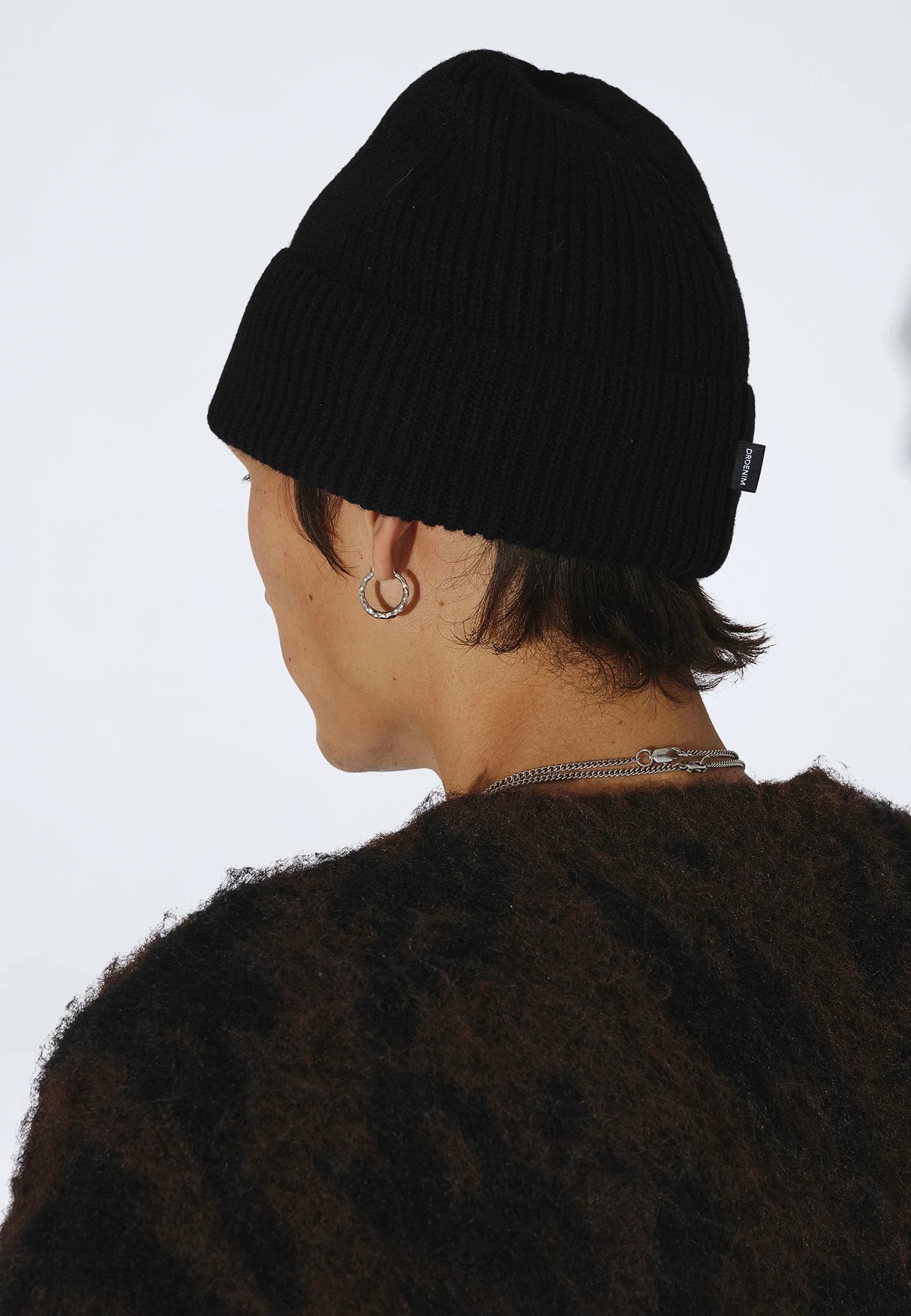 Dr. Denim Mo Beanie Silver Black