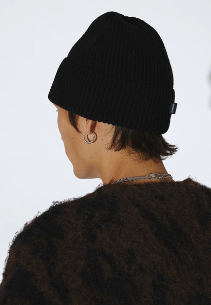 Dr. Denim Mo Beanie Silver Black