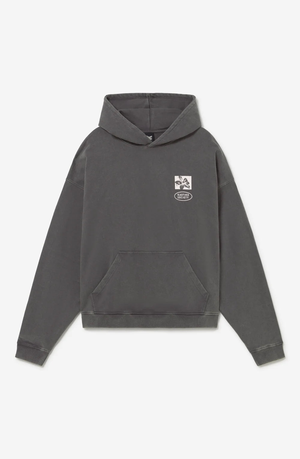 Kaotiko Hoodie Oversize My Own Drama- Washed Gray