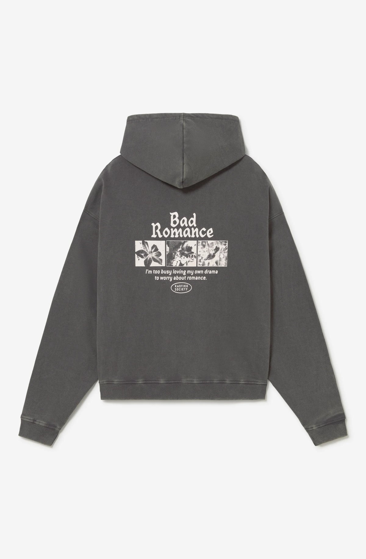 Kaotiko Hoodie Oversize My Own Drama- Washed Gray