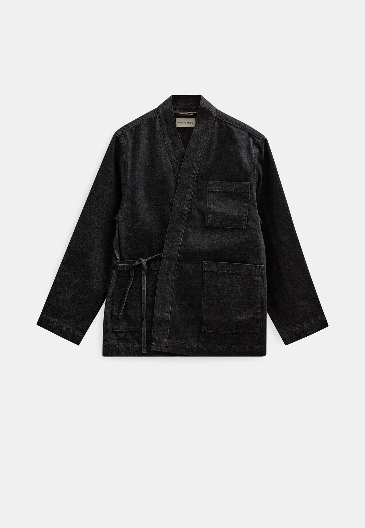 Anerkjendt Akjesper Selvedge Denim Kimono - Black