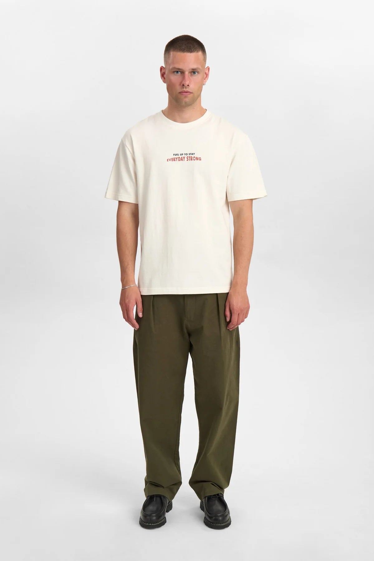 Anerkjendt Akvillads Structure Print S/S Tee Tofu