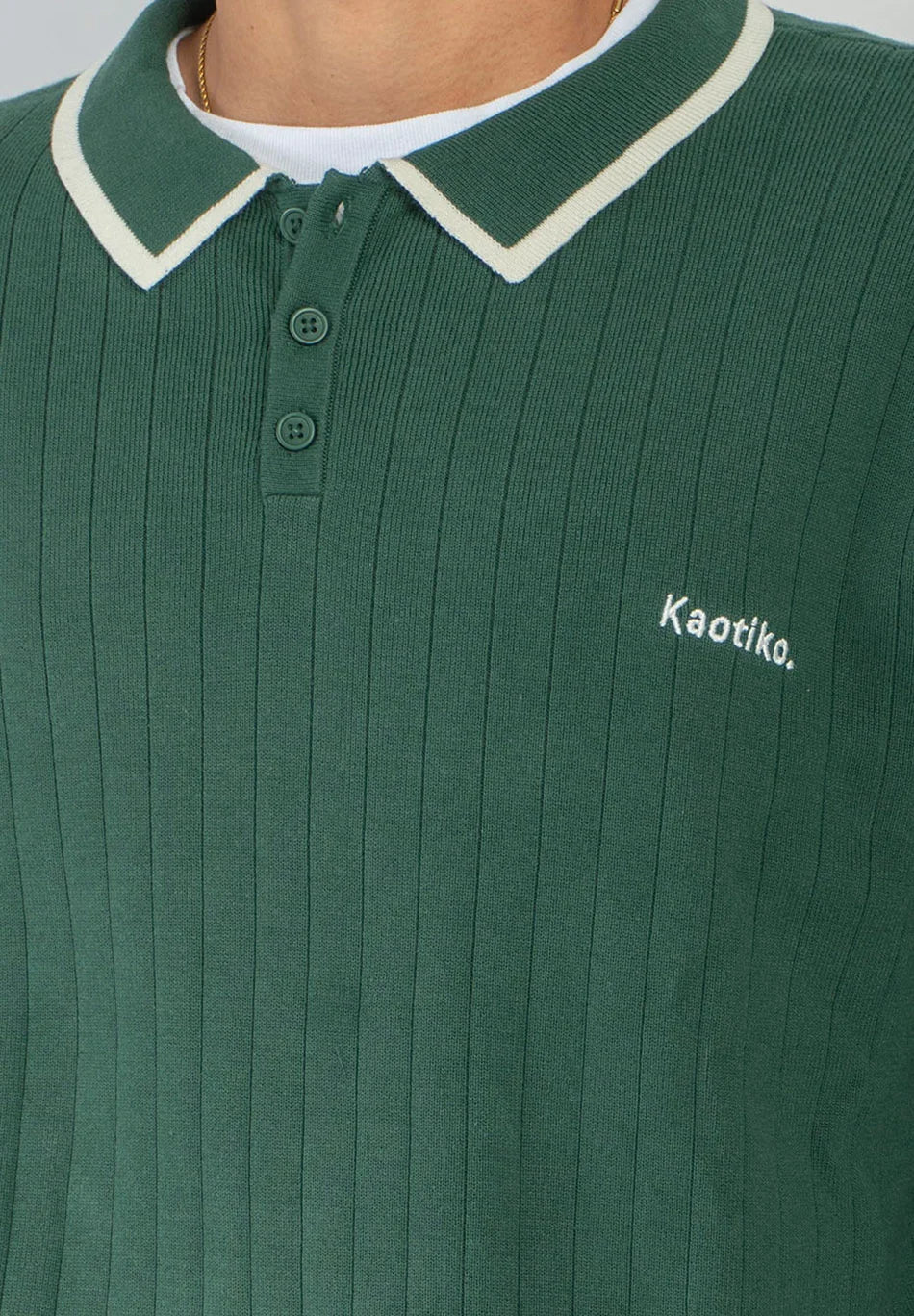 Kaotiko Sweater Polo Green