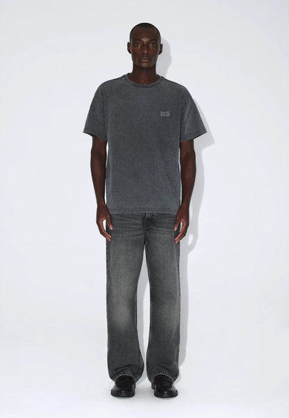 Dr Denim Trooper Tee Grey Black Overdye