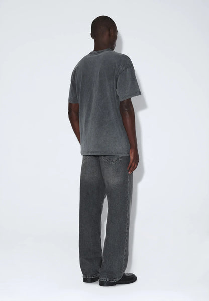 Dr Denim Trooper Tee Grey Black Overdye