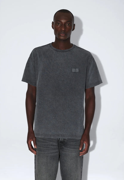 Dr Denim Trooper Tee Grey Black Overdye