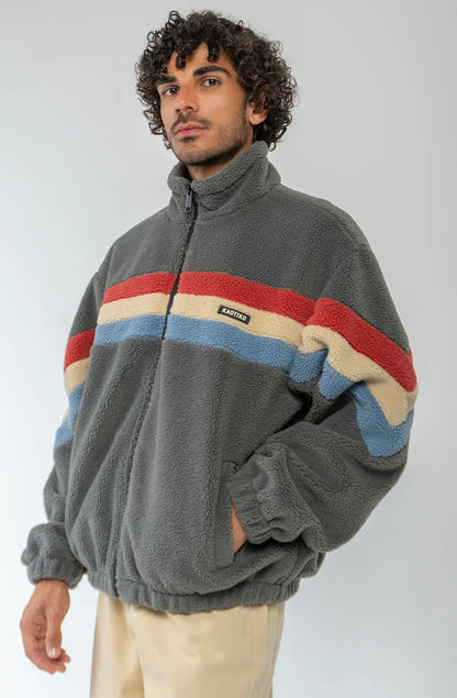 Kaotiko Polar Wabi Sabi Fleece Jacket- Khaki