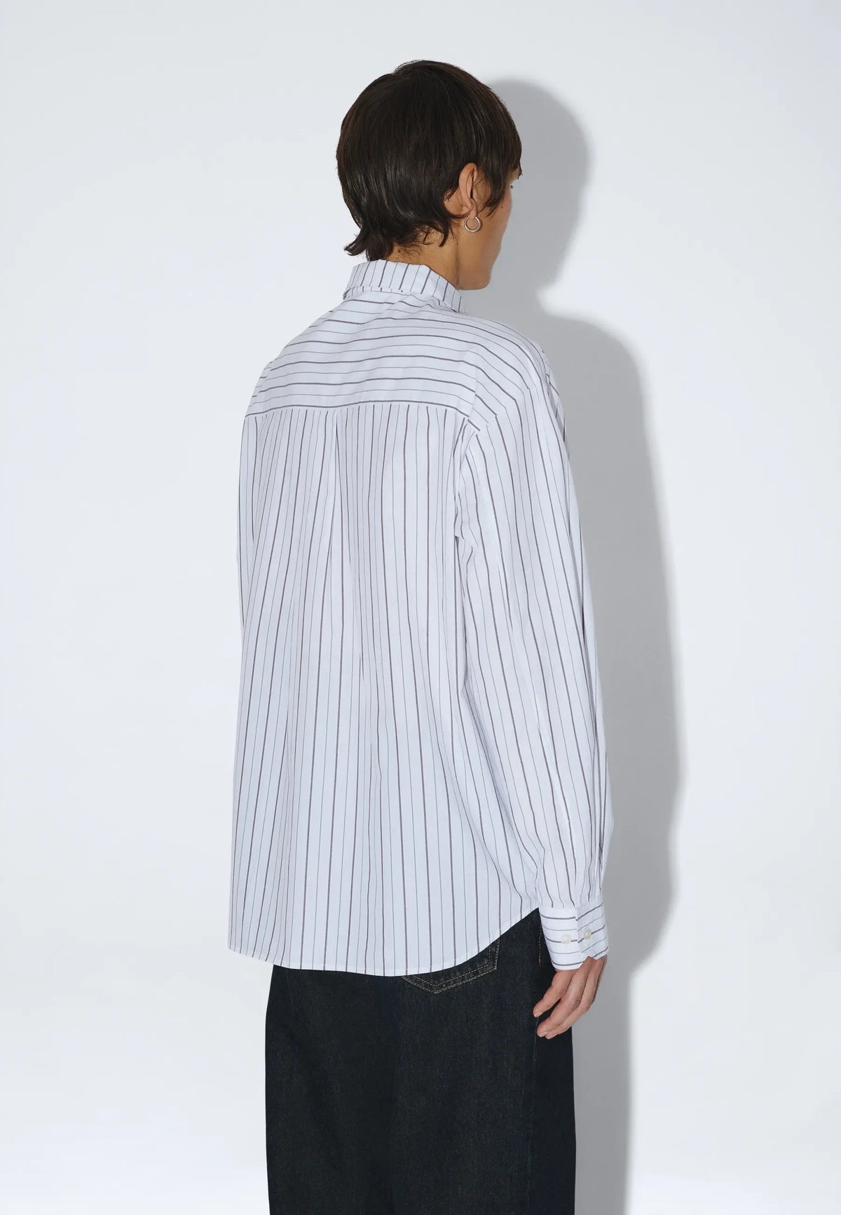 Dr. Denim Wes Shirt - Ecru Tan Stripe