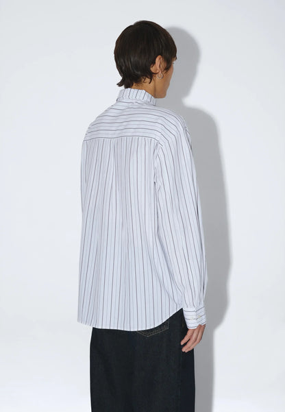 Dr. Denim Wes Shirt - Ecru Tan Stripe