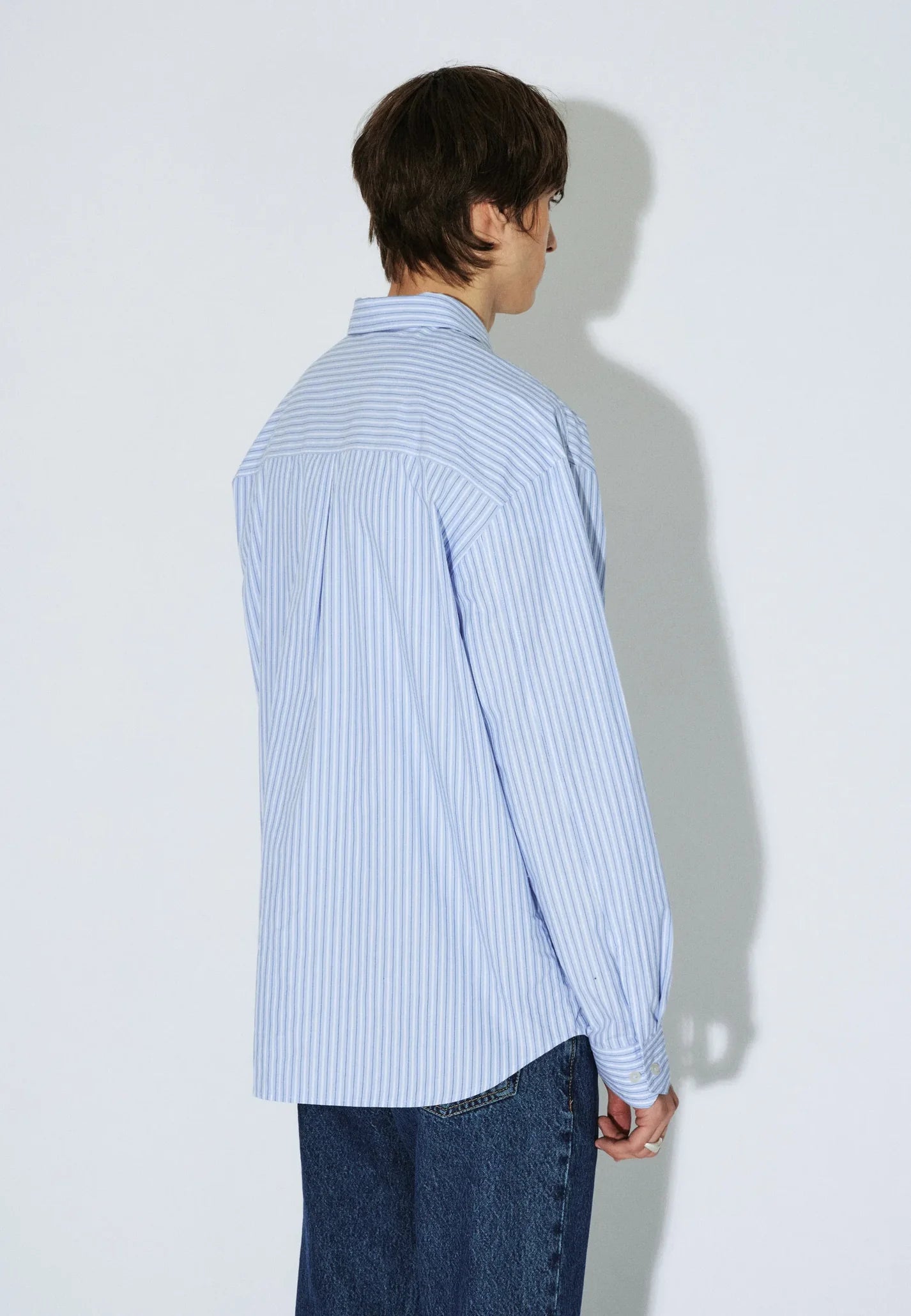 Dr. Denim Wes Shirt Lt Blue Stripe Draw