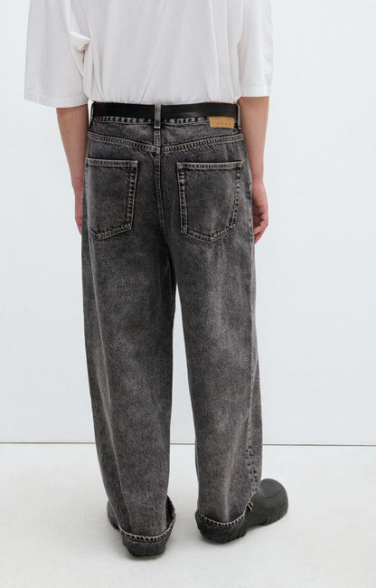 American Vintage Men's Balloon Jeans Yopday Grey Salt and Pepper