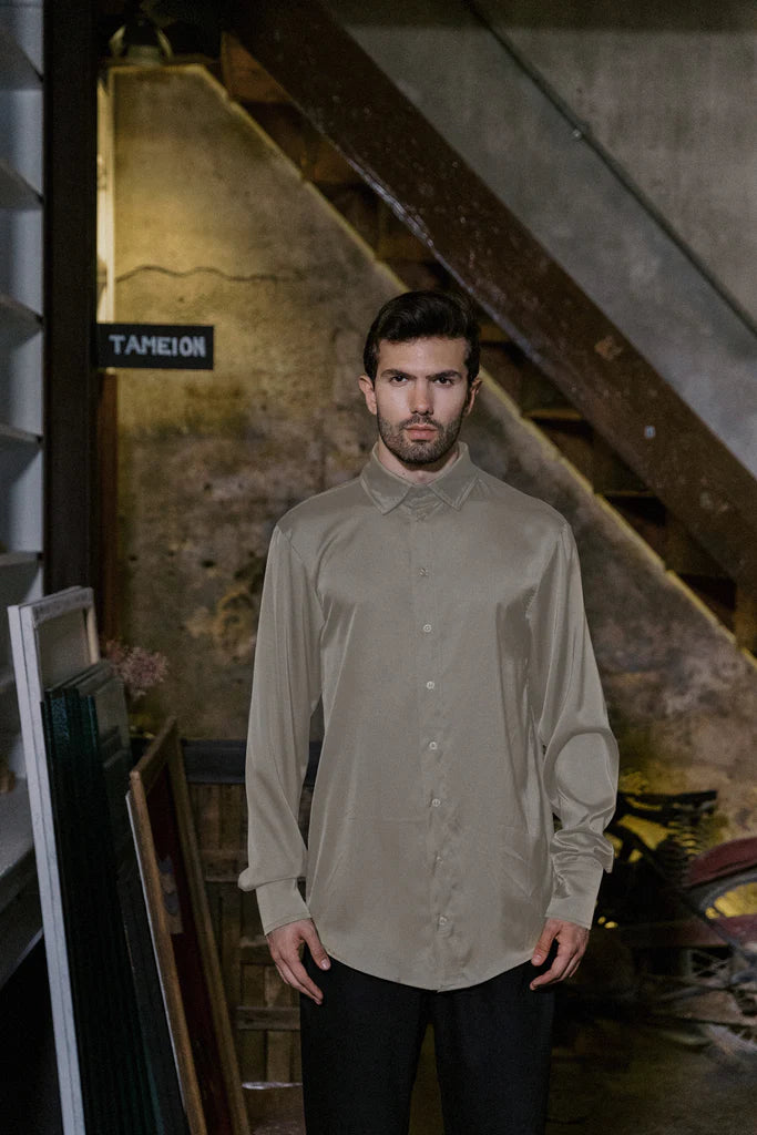 Kiub Satin Shirt Beige