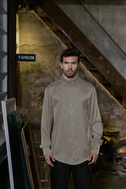 Kiub Satin Shirt Beige